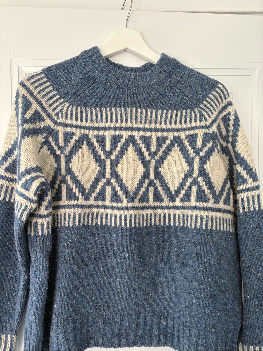 Tuckernuck Fair Isle Sweater - Denim and Cream - Picture 2 of 4